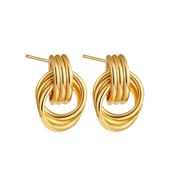 Texture Gold Plated Earrings