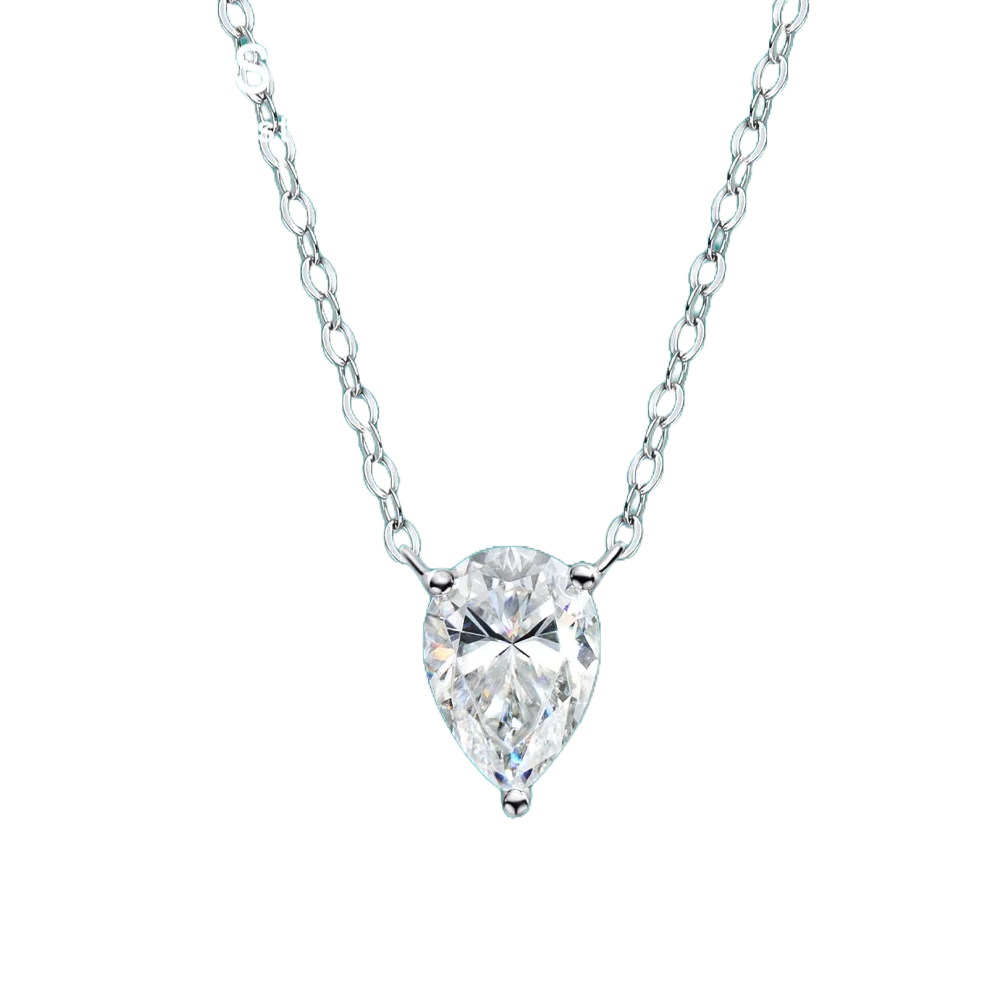 Golden Drop Pear-Cut Pendant