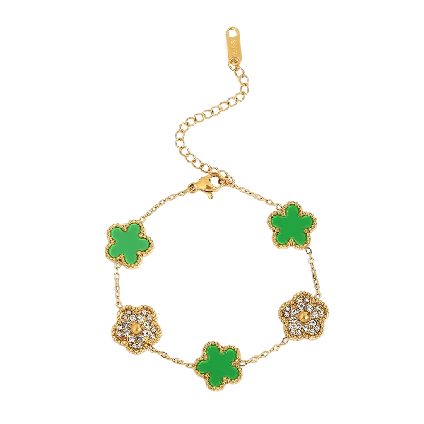 Golden Noir Clover Bracelet
