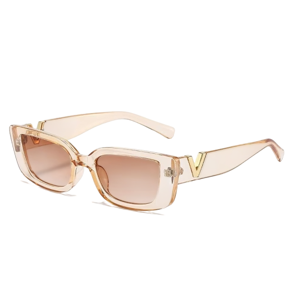 V-Frame Luxe Rectangle Sunglasses
