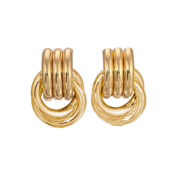 Texture Gold Plated Earrings