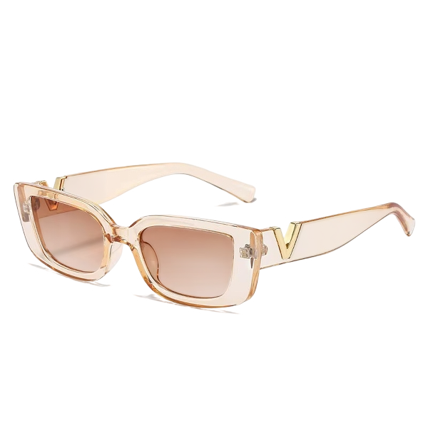 V-Frame Luxe Rectangle Sunglasses