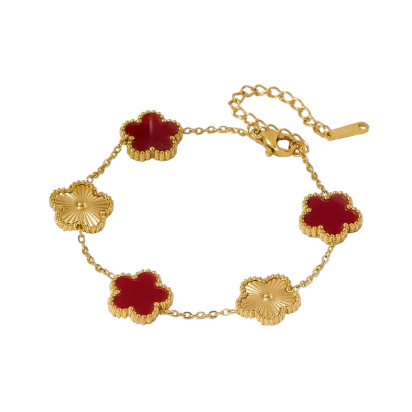 Golden Noir Clover Bracelet