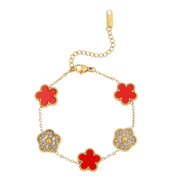 Golden Noir Clover Bracelet