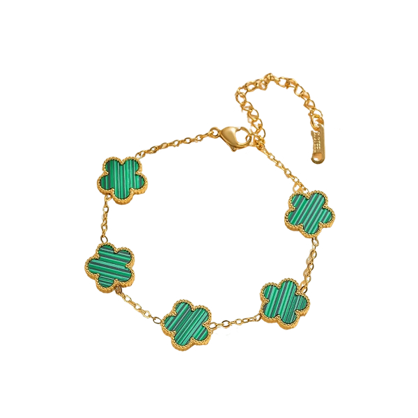 Golden Noir Clover Bracelet