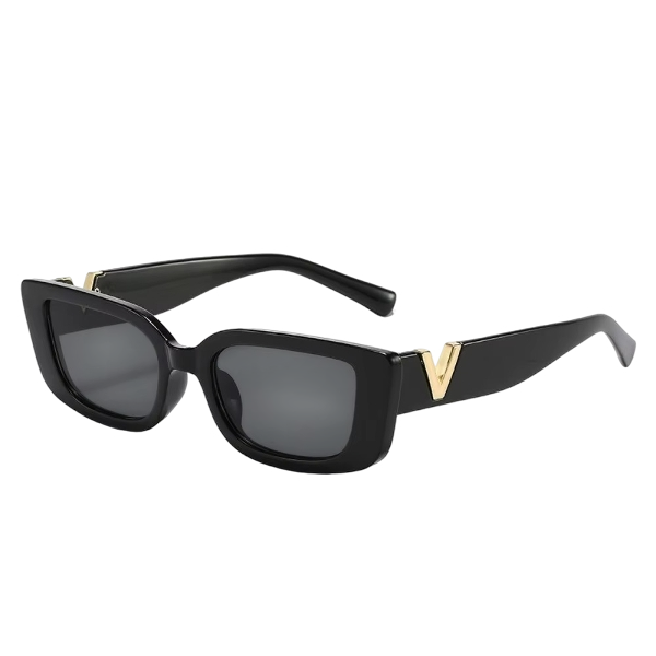 V-Frame Luxe Rectangle Sunglasses