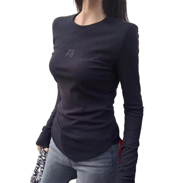 WANG Ribbed Long Sleeve Top – Minimalist Edge