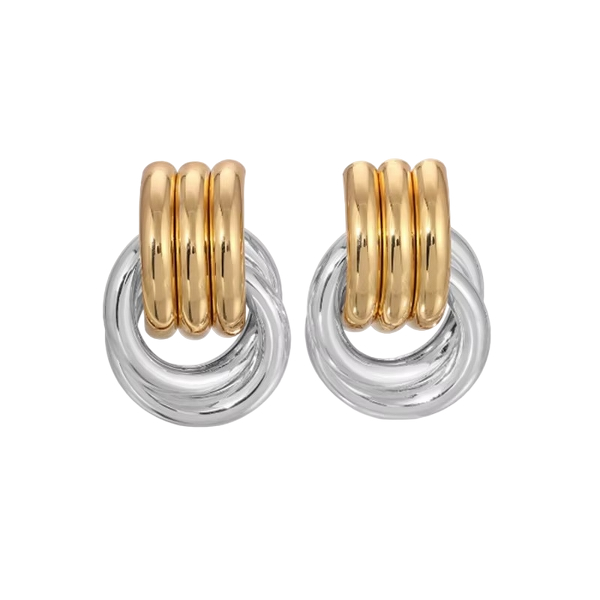 Texture Gold Plated Earrings
