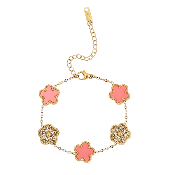 Golden Noir Clover Bracelet