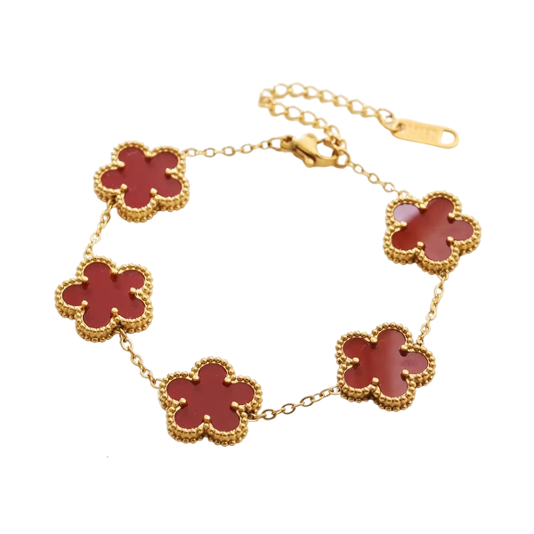 Golden Noir Clover Bracelet