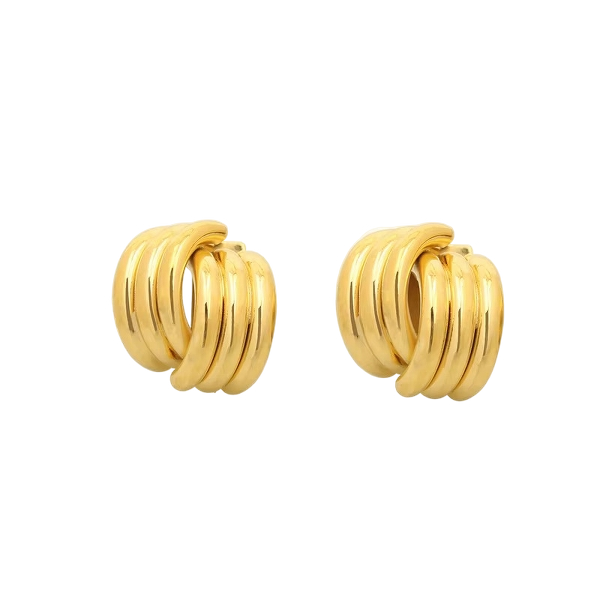 Texture Gold Plated Earrings