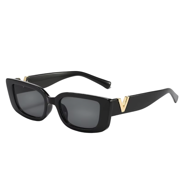 V-Frame Luxe Rectangle Sunglasses