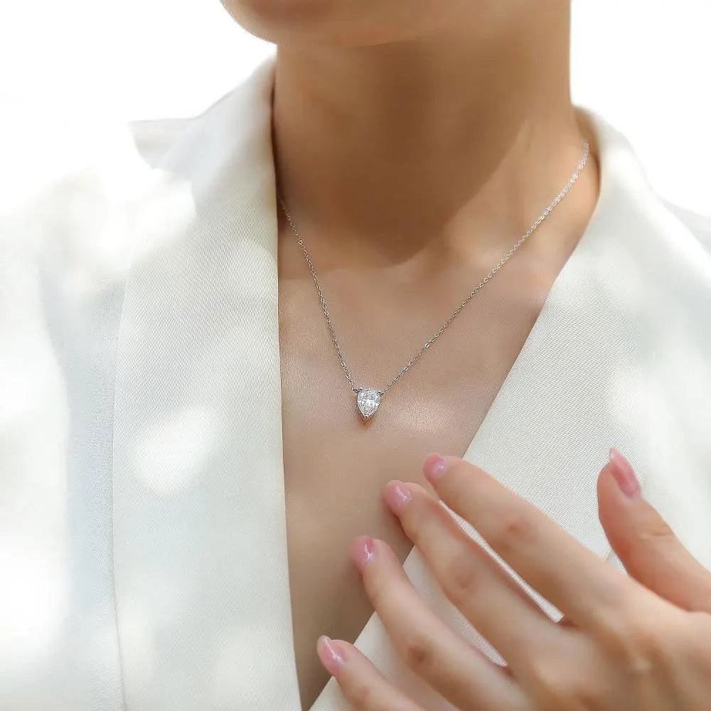 Golden Drop Pear-Cut Pendant