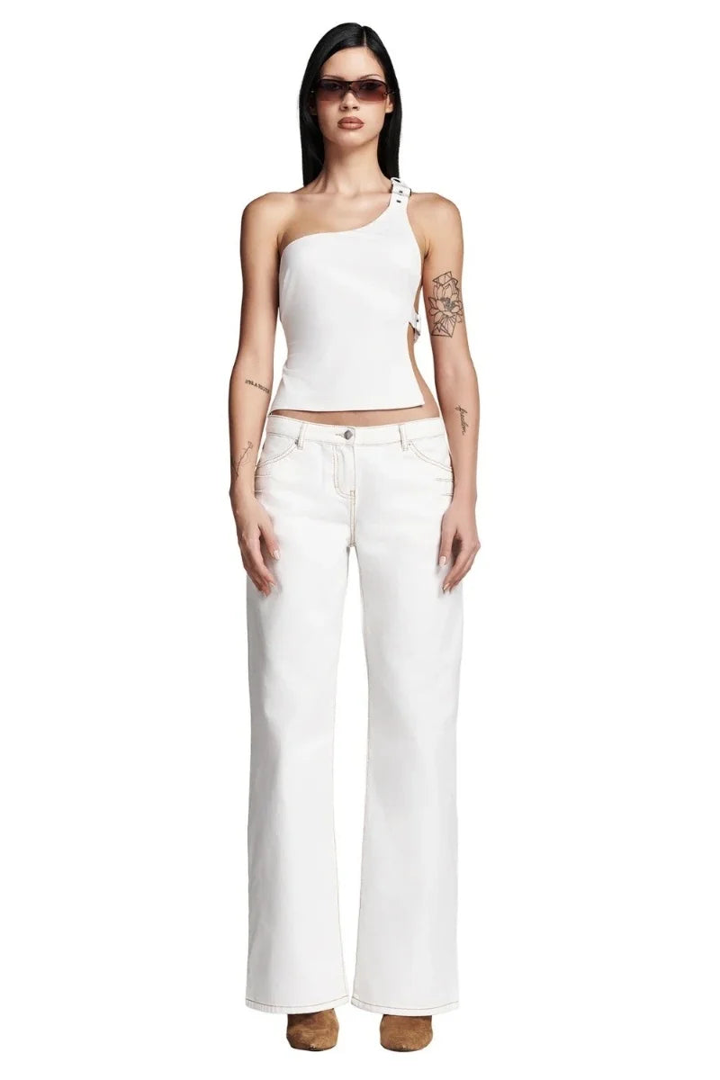 Asymmetrical Cut One-Shoulder Top