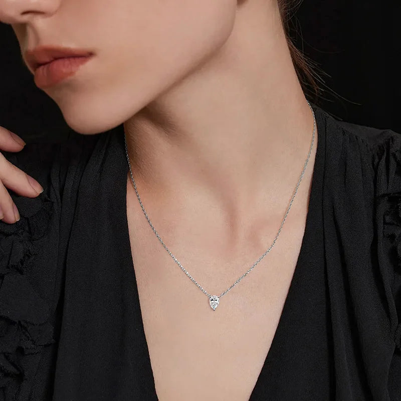 Golden Drop Pear-Cut Pendant