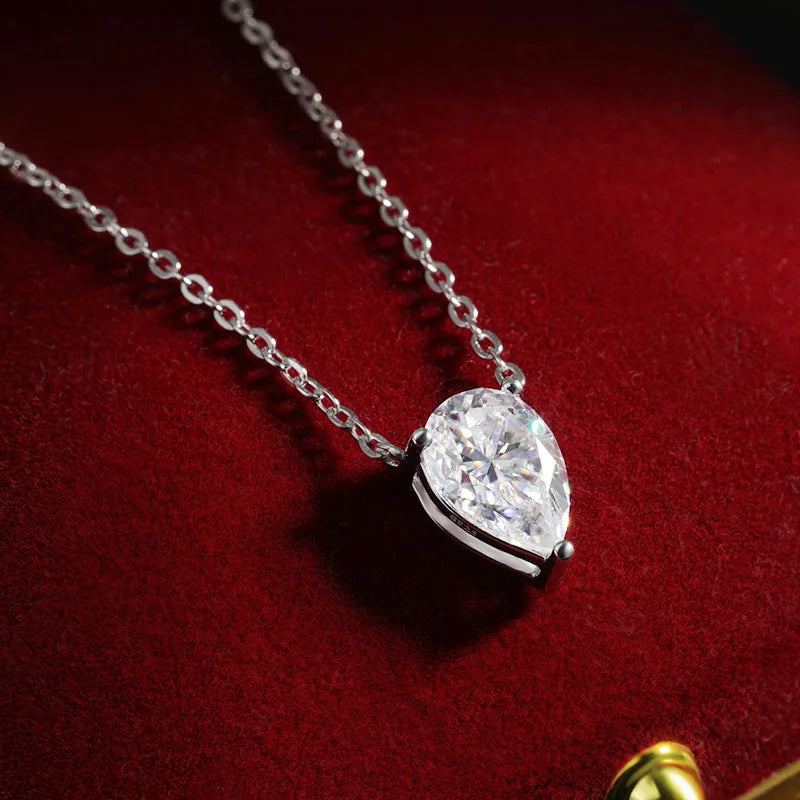 Golden Drop Pear-Cut Pendant