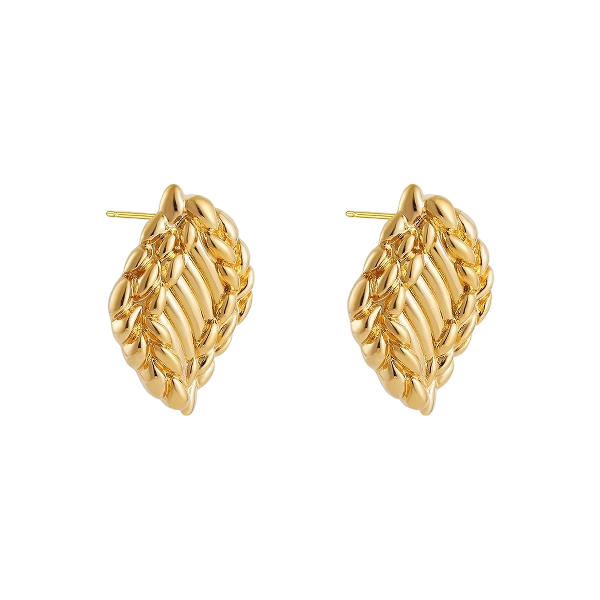 Texture Gold Plated Earrings