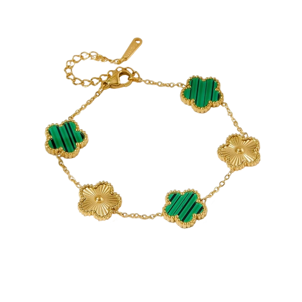 Golden Noir Clover Bracelet