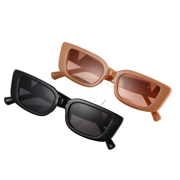 V-Frame Luxe Rectangle Sunglasses