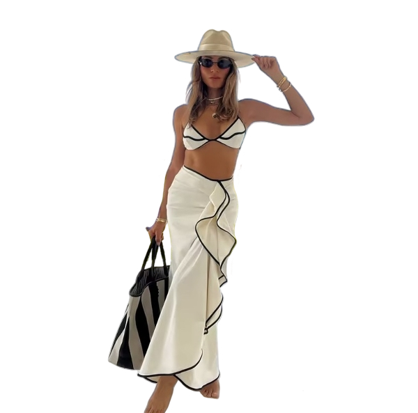 Miami Bold - Ruffle Trim Set