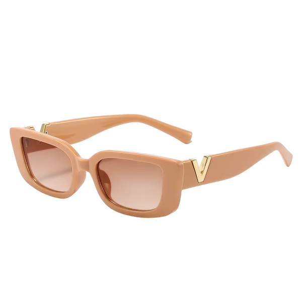 V-Frame Luxe Rectangle Sunglasses