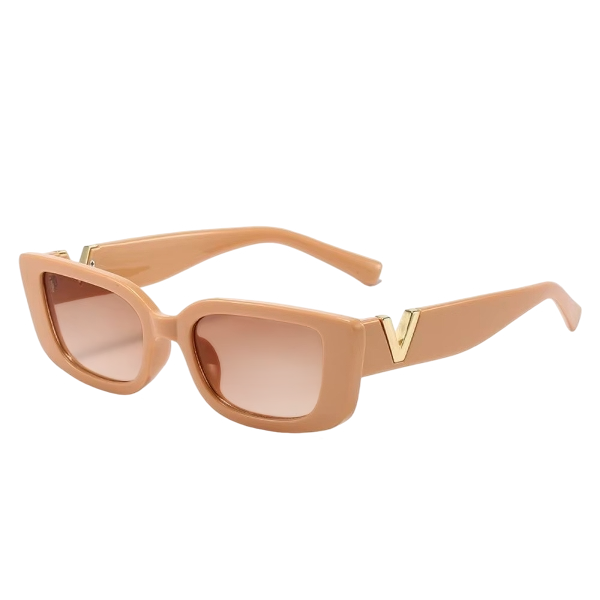 V-Frame Luxe Rectangle Sunglasses