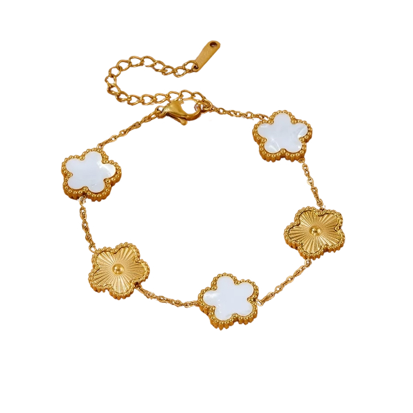 Golden Noir Clover Bracelet