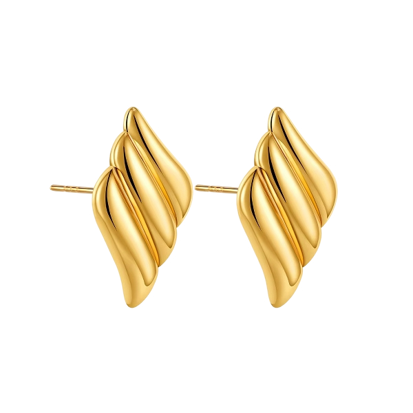 Texture Gold Plated Earrings