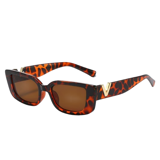 V-Frame Luxe Rectangle Sunglasses