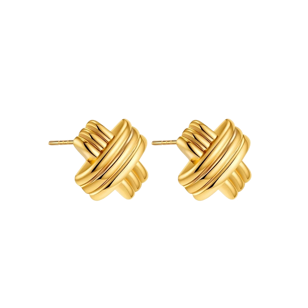 Texture Gold Plated Earrings