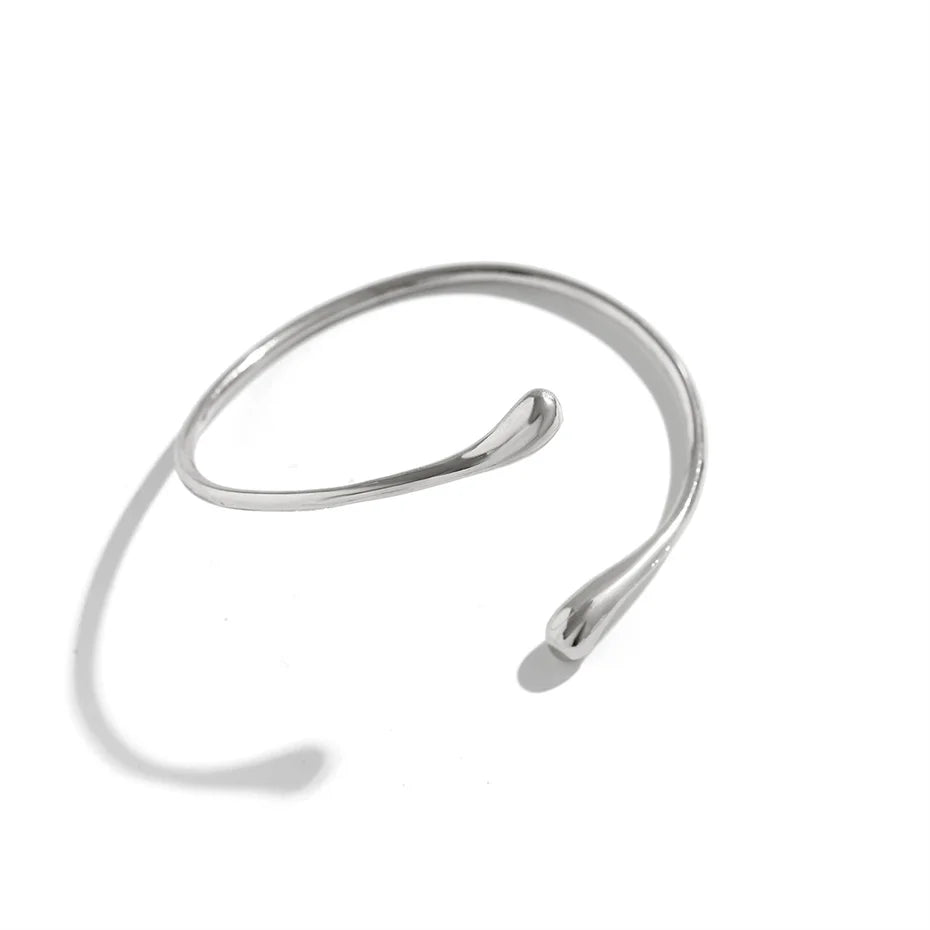 Vintage Water Drop Open Cuff Bangles