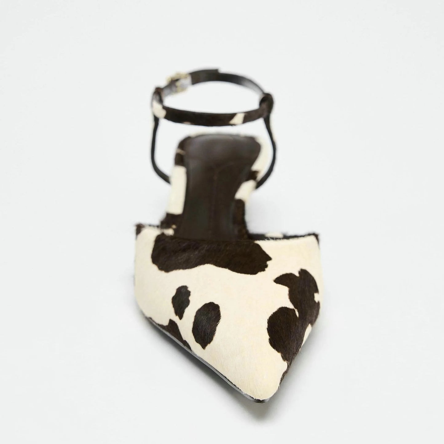 Cow Print Slingback Kitten Heel