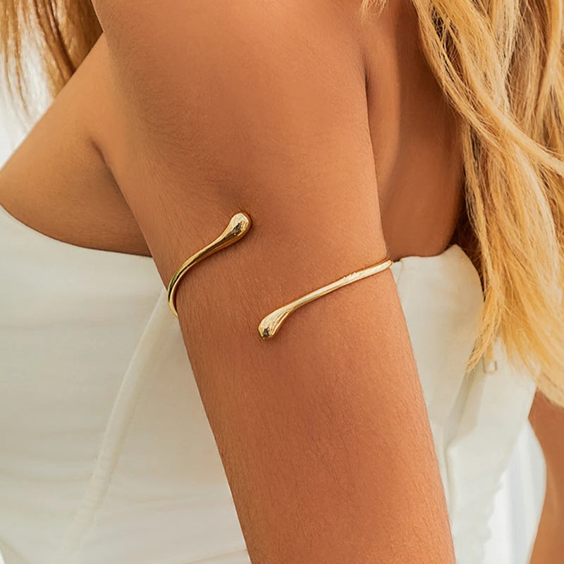 Vintage Water Drop Open Cuff Bangles