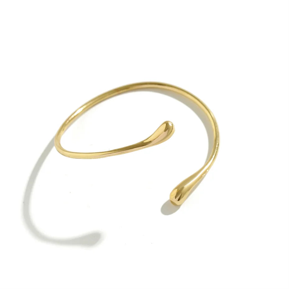 Vintage Water Drop Open Cuff Bangles