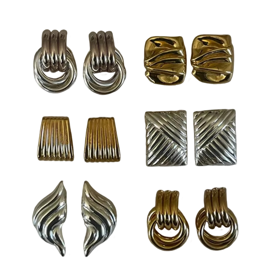 Texture Gold Plated Earrings