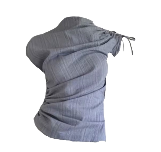 Sleeveless Asymmetry T-shirt
