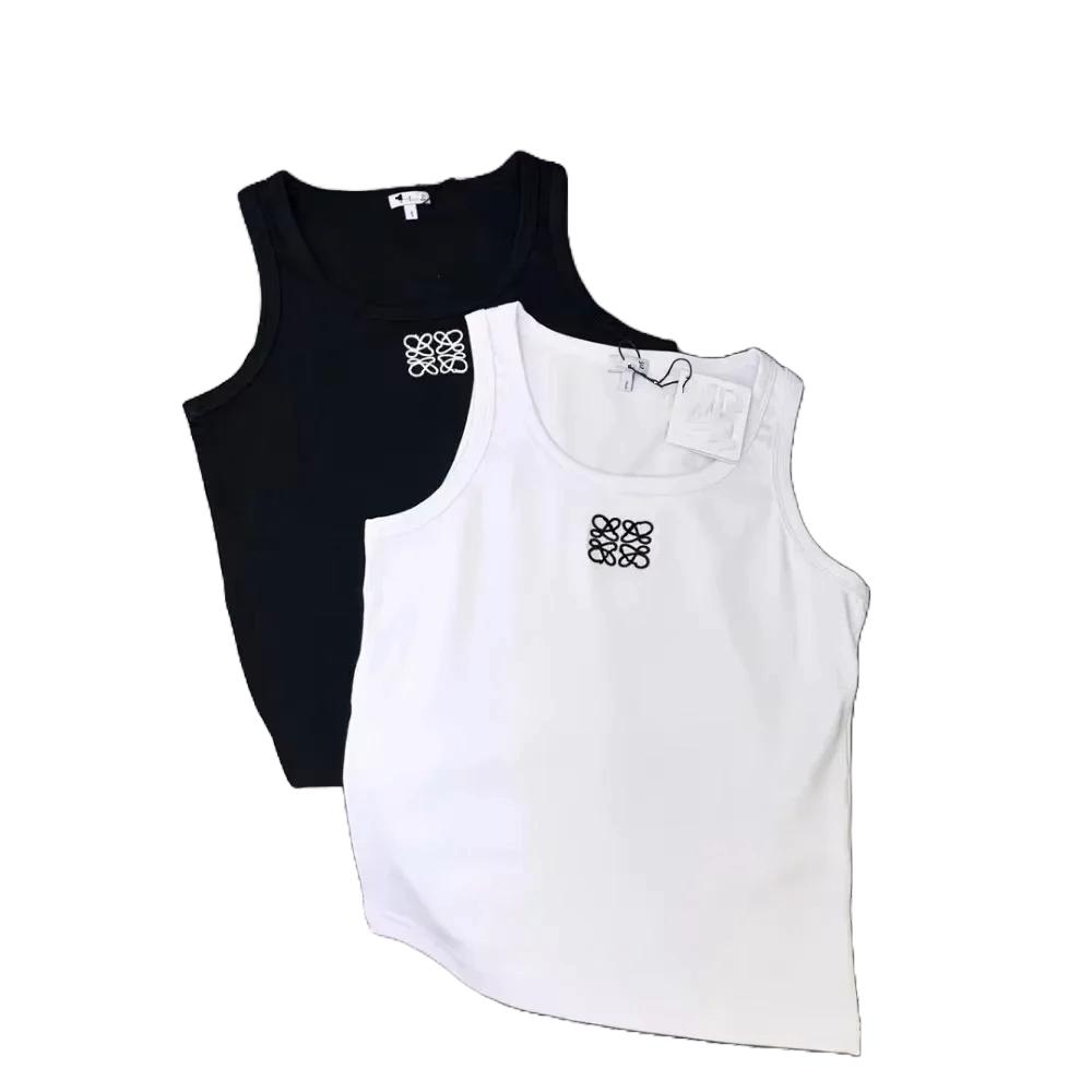 Loewe Anagram Ribbed Tank Top (Black & White Set)